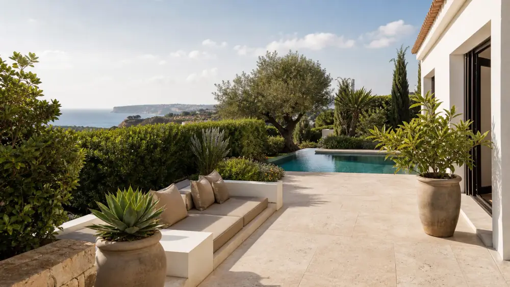 Villa de luxe rénovée à Lagos avec piscine et terrasse au coucher du soleil