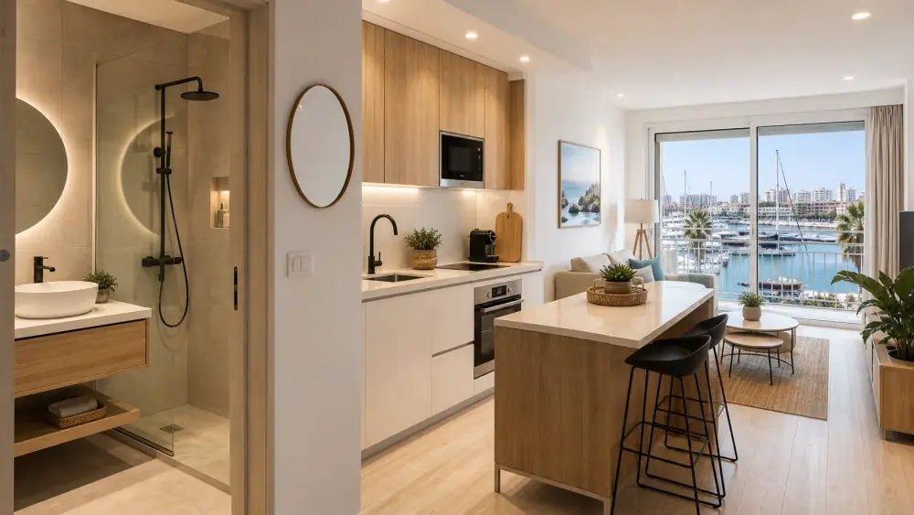 Renovated apartment near Portimao Marina with premium compact kitchen